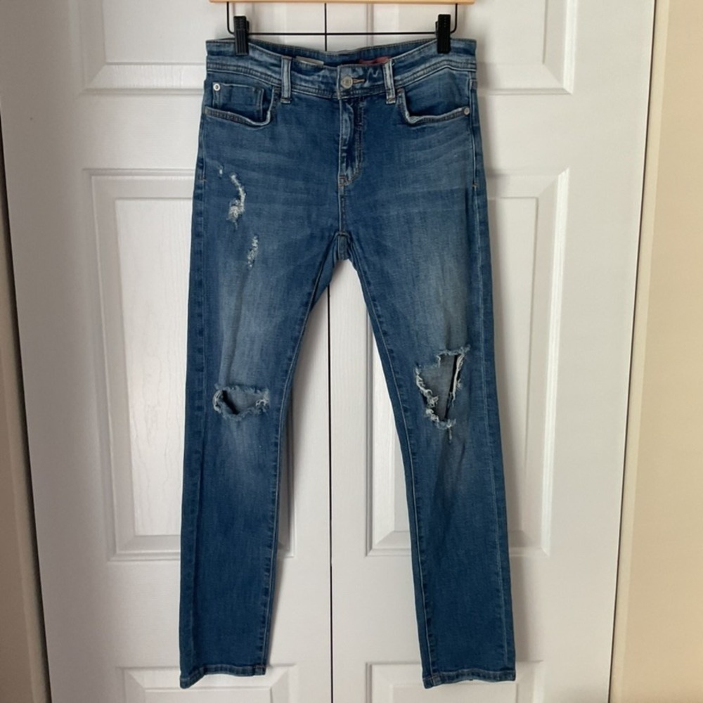 Anthropologie Pilcro Skinny Denim Legging Jeans Size 26‎ Distressed Casual